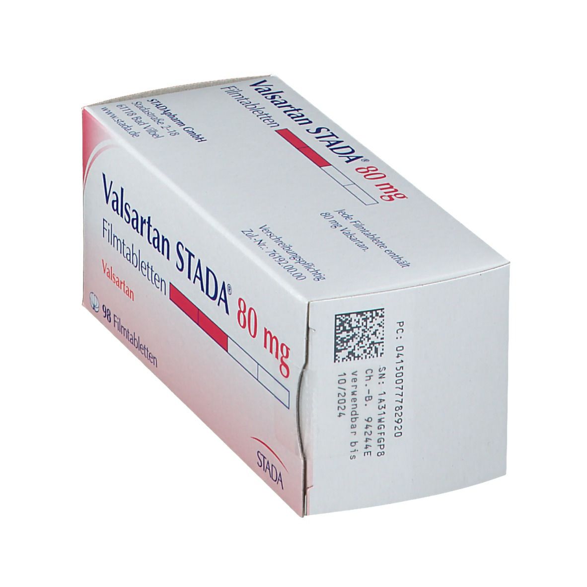 Valsartan Stada 80 mg Filmtabletten 98 St