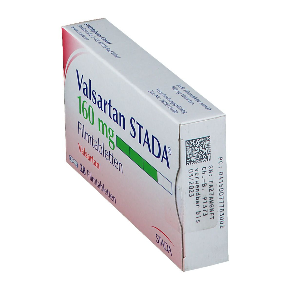 Valsartan Stada 160 mg Filmtabletten 28 St