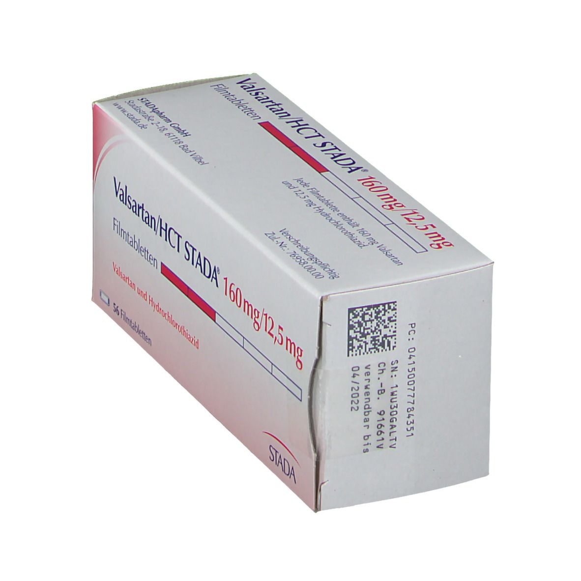 Valsartan/Hct Stada 160 mg/12,5 mg Filmtabletten 56 St