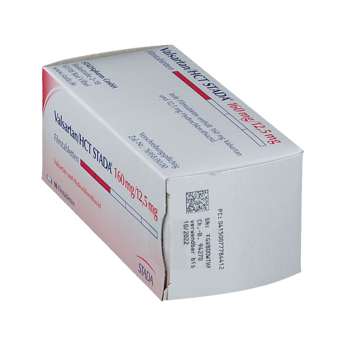 Valsartan/Hct Stada 80 mg/12,5 mg Filmtabletten 98 St