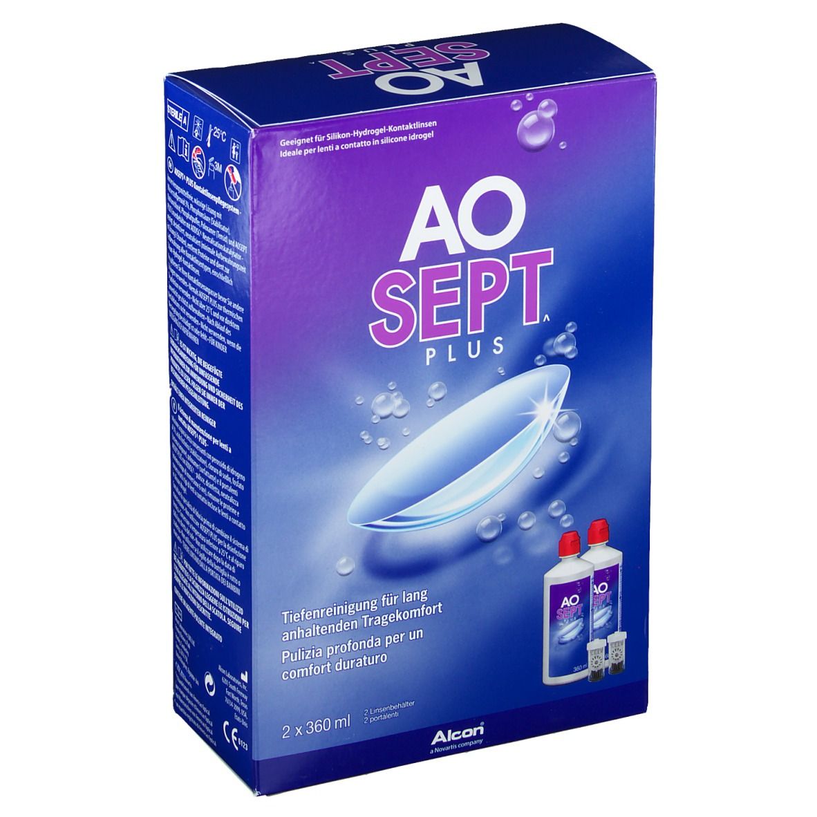 AOSept Plus (2x360 ml + 2 Behälter) Peroxidlösung, Pflegemittel