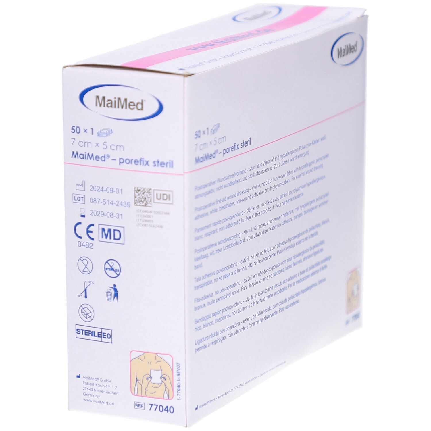 MaiMed porefix Wundschnellverband 7 x 5 cm