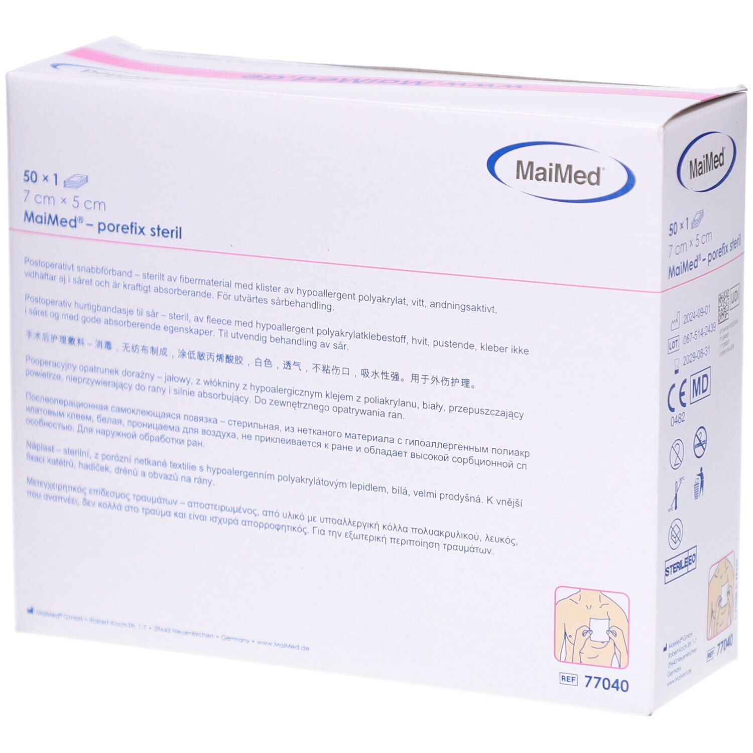 MaiMed porefix Wundschnellverband 7 x 5 cm