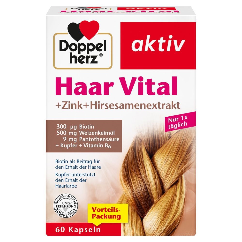 aktiv Haar Vital + Zink + Hirseextrakt 60 St Kapseln