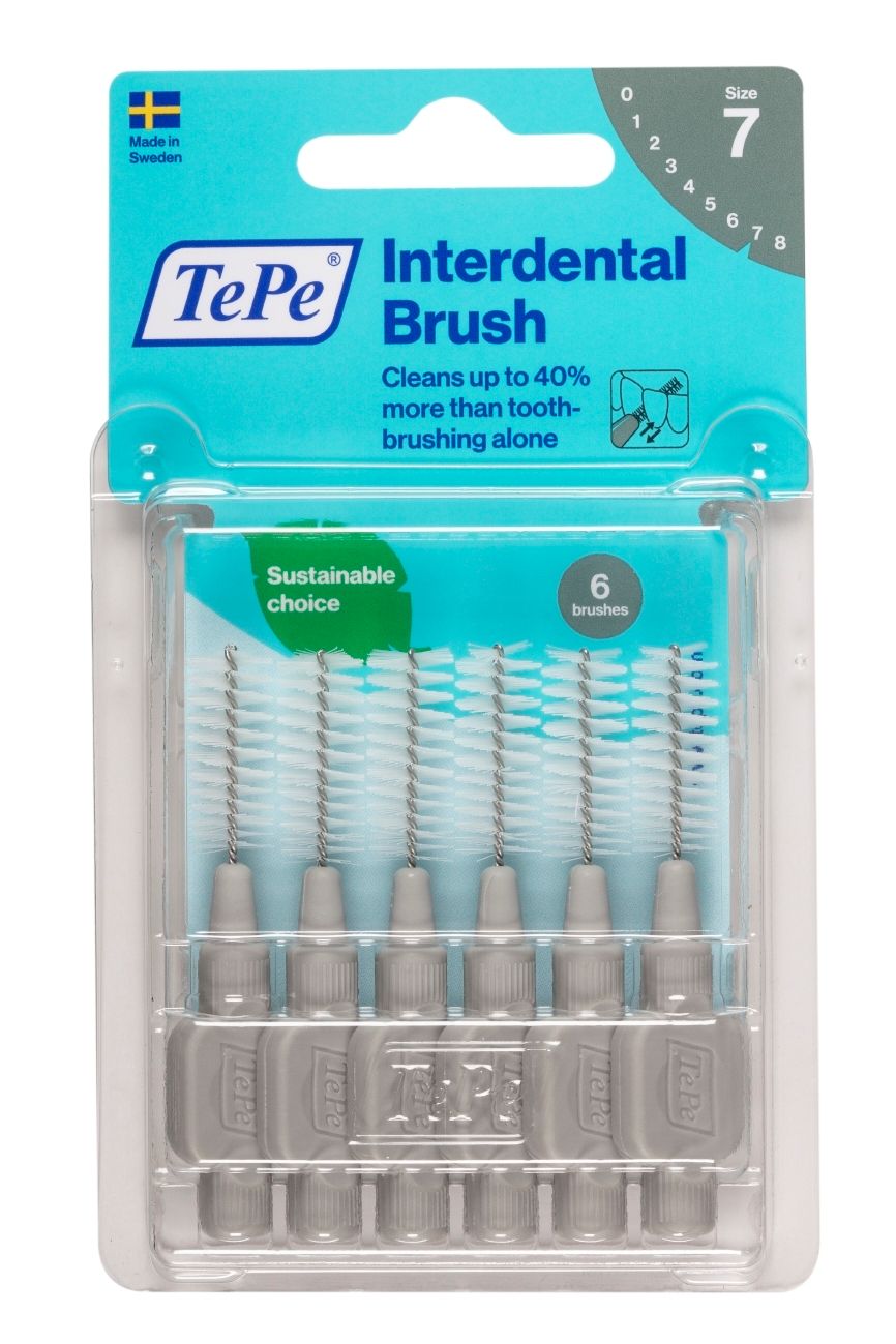 TePe Interdentalbuerste 1,3 - 2,6 mm grau 6 St Zahnbürste