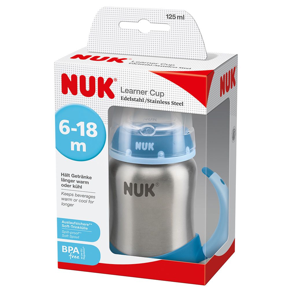 NUK® Learner Cup Acier inoxydable 125 ml bleu