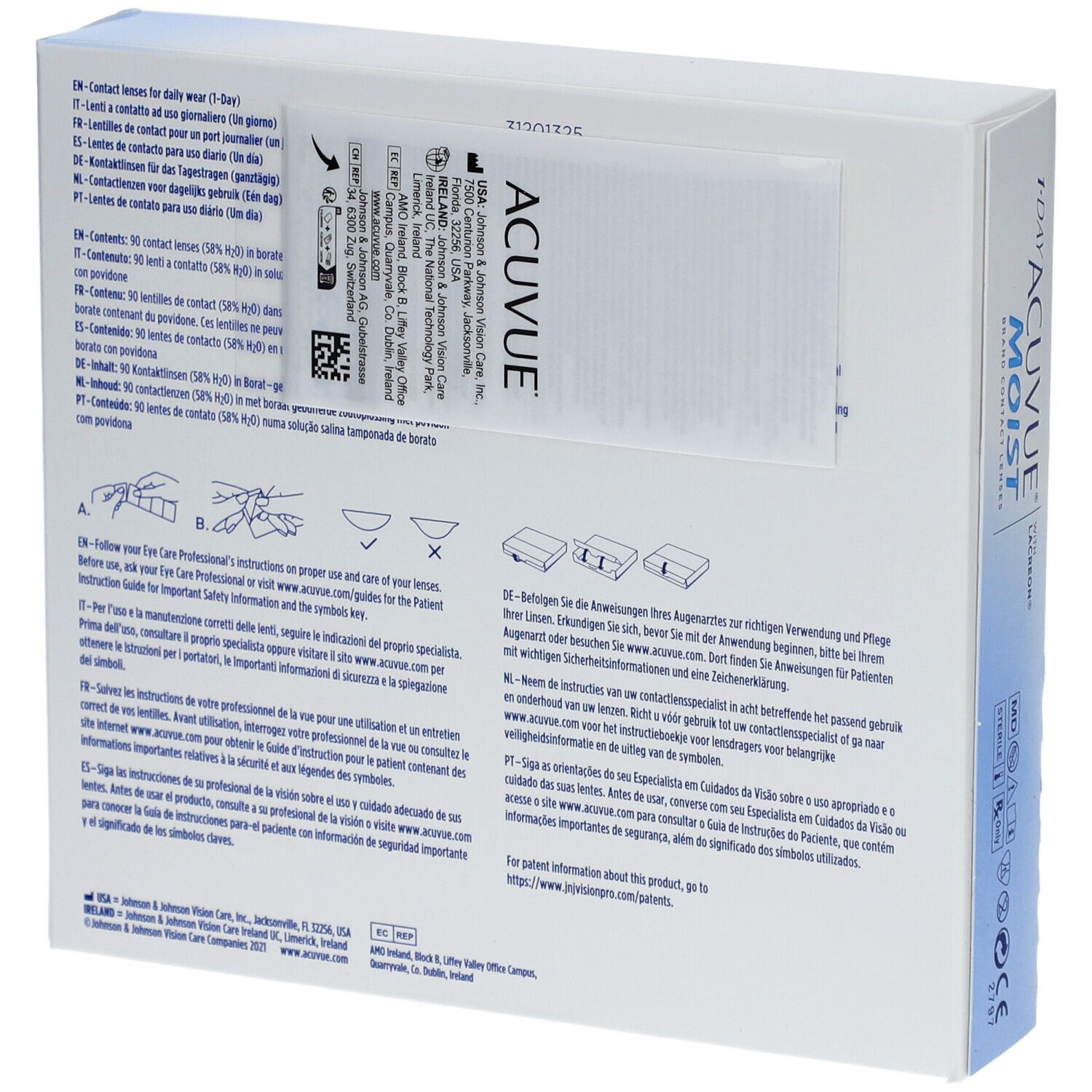 ACUVUE® 1-DAY MOIST BC 8,5 Tageslinsen