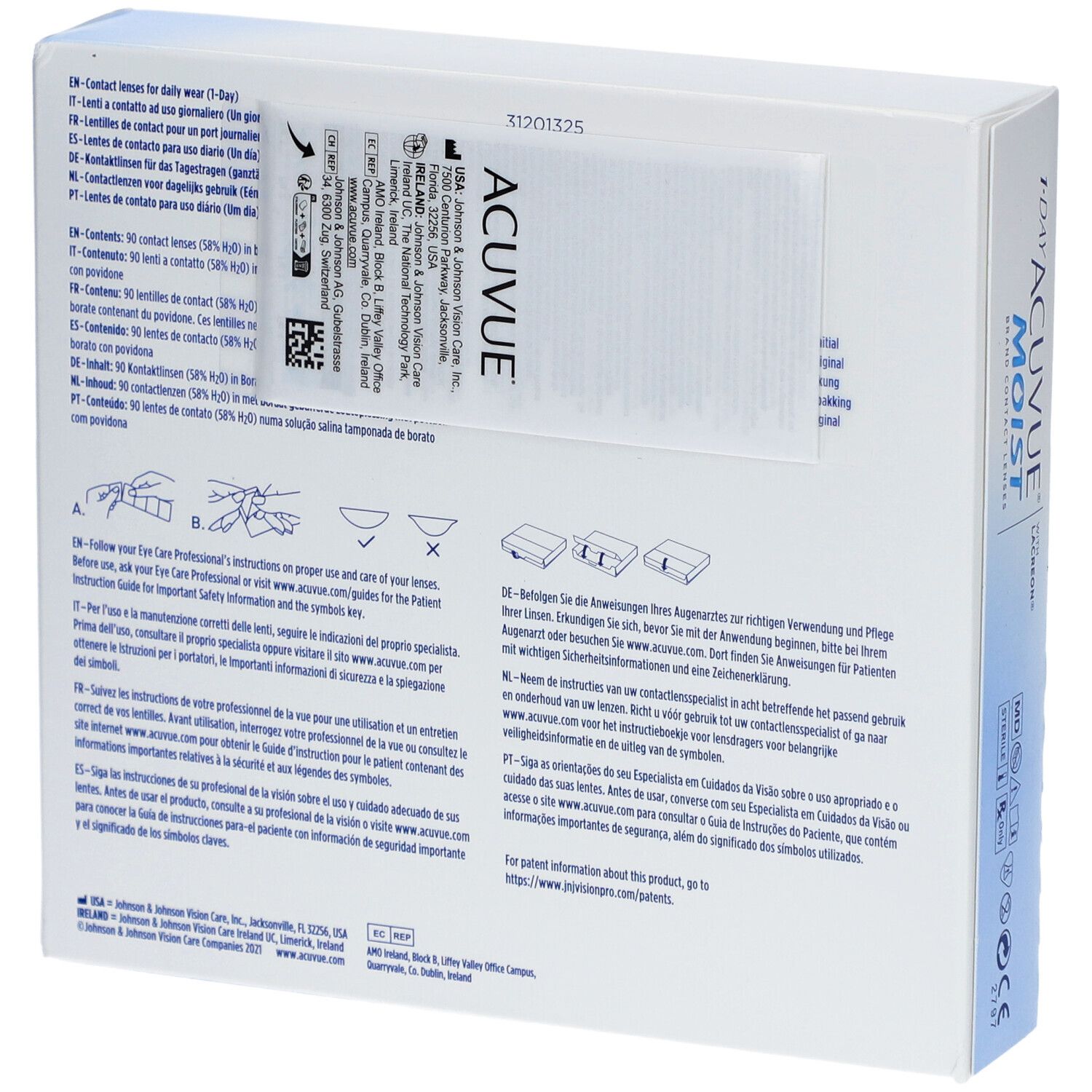 ACUVUE® 1-DAY MOIST BC 8,5 Tageslinsen