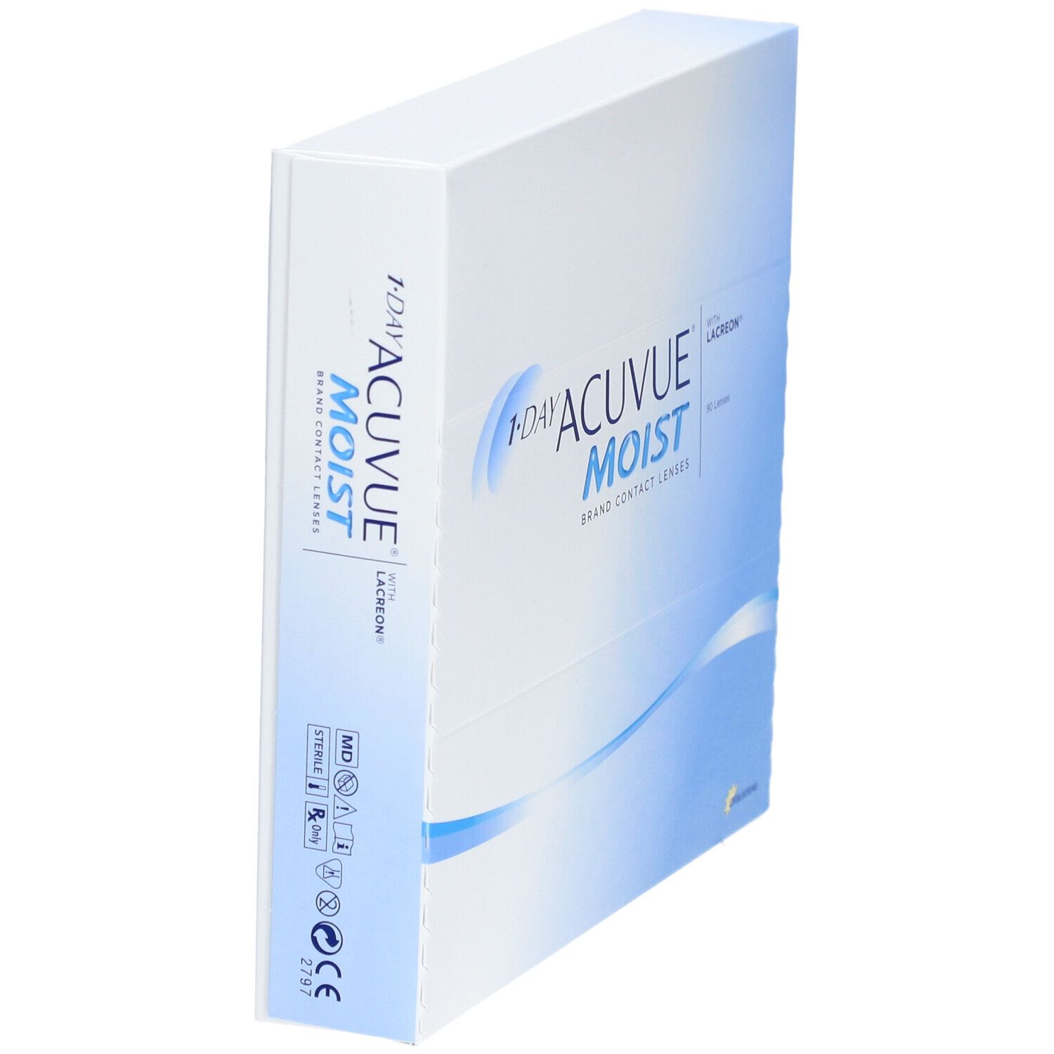 Johnson & Johnson 1-Day Acuvue Moist (90er Packung) Tageslinsen (0.5 dpt & BC 8.5) mit UV-Schutz