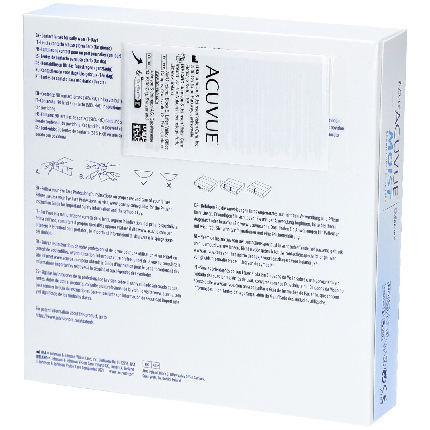 ACUVUE® 1-DAY MOIST BC 8,5 Tageslinsen
