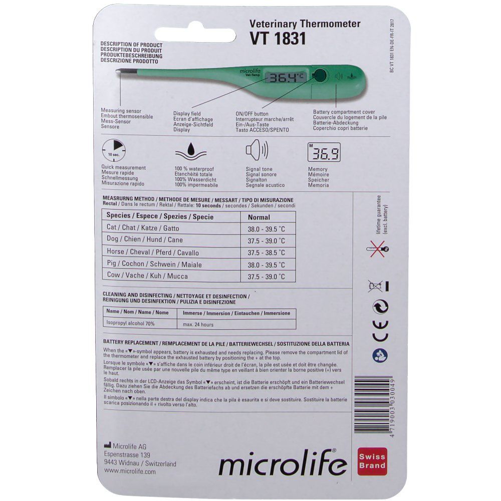 microlife® Vet-Temp Thermometer