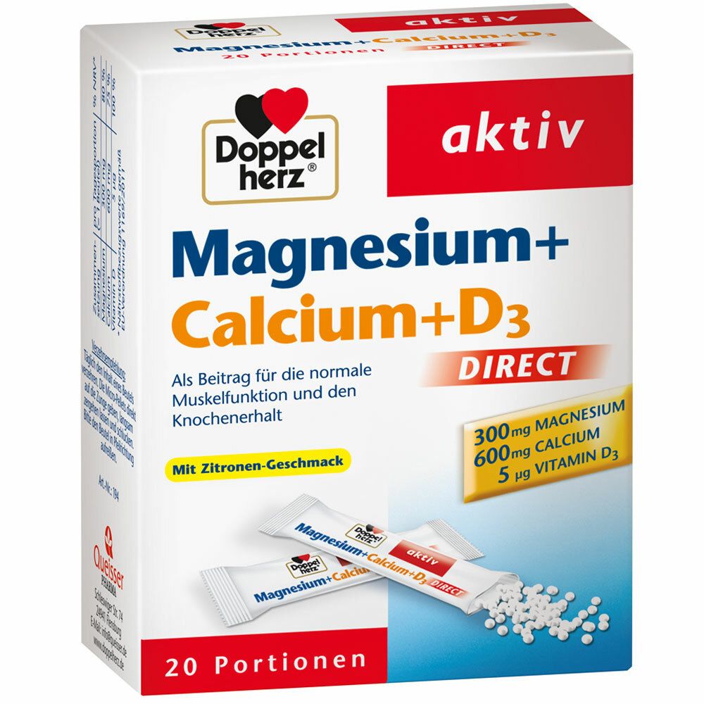 Beigabe Doppelherz Magnesium + Calcium + D3 DIRECT Micro-Pellets