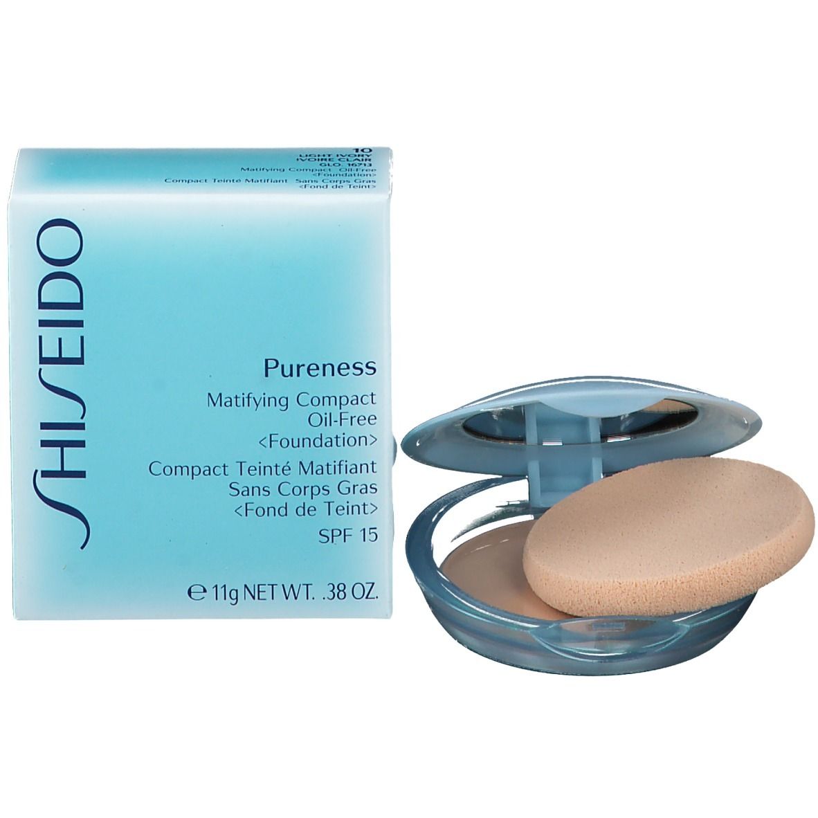 Shiseido Pureness Matifying Compact Oil-Free SPF 15 Nr. 10 Light Ivory