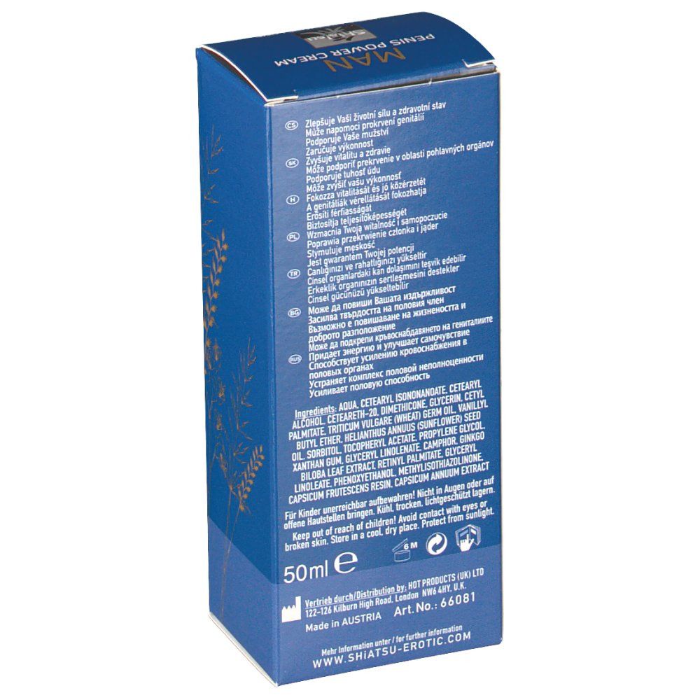 Shiatsu Penis Power Creme Man