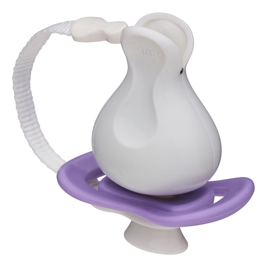 iiamo® string & peace Schnuller-Set mit Silikon-Schnuller 0-6 Monate lila