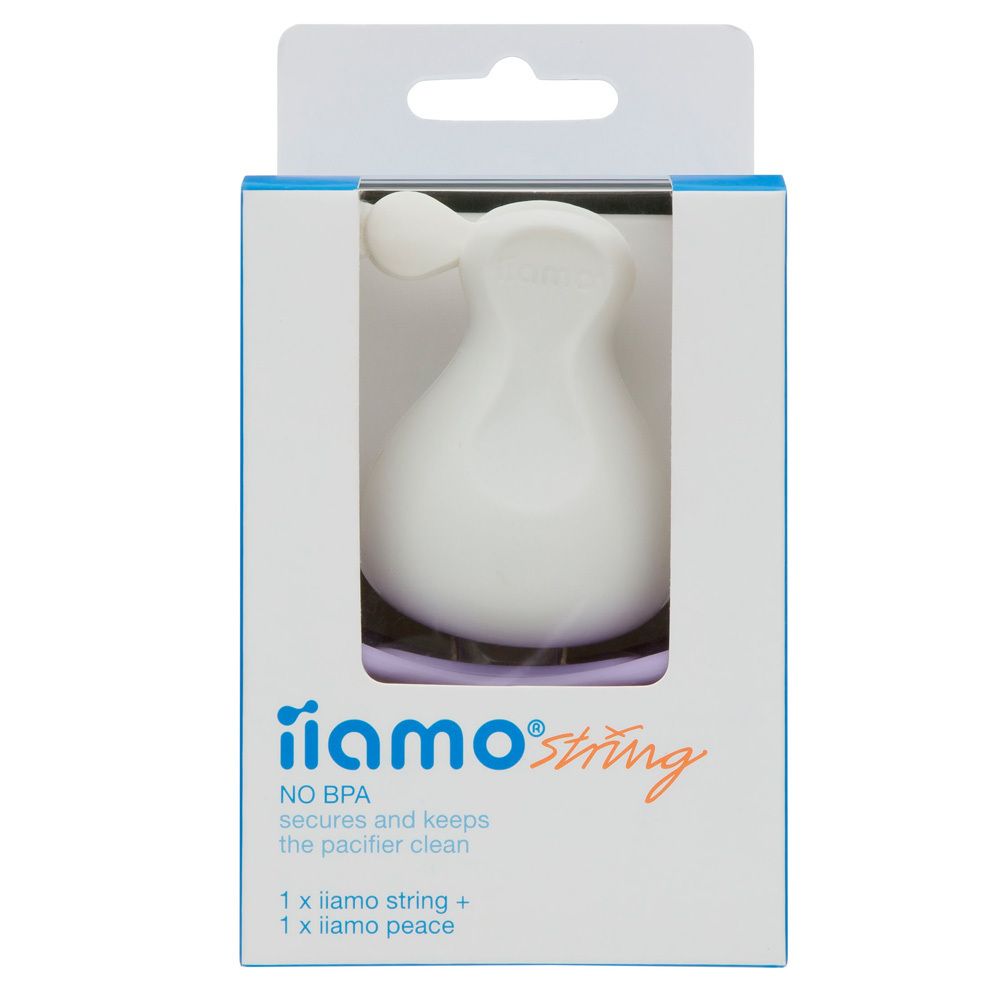 iiamo® string & peace Schnuller-Set mit Silikon-Schnuller 0-6 Monate lila