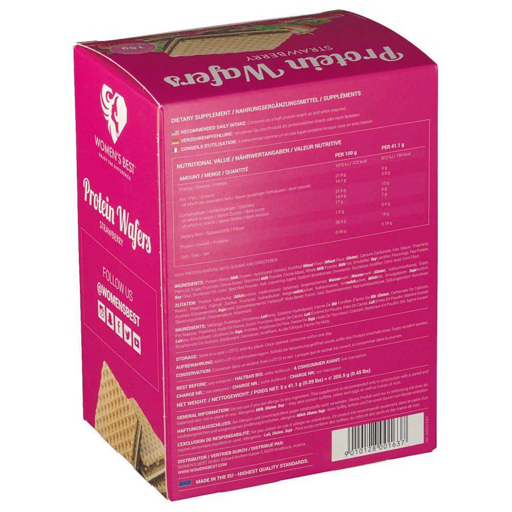 WOMEN'S BEST - Protein Waffeln - Erdbeere