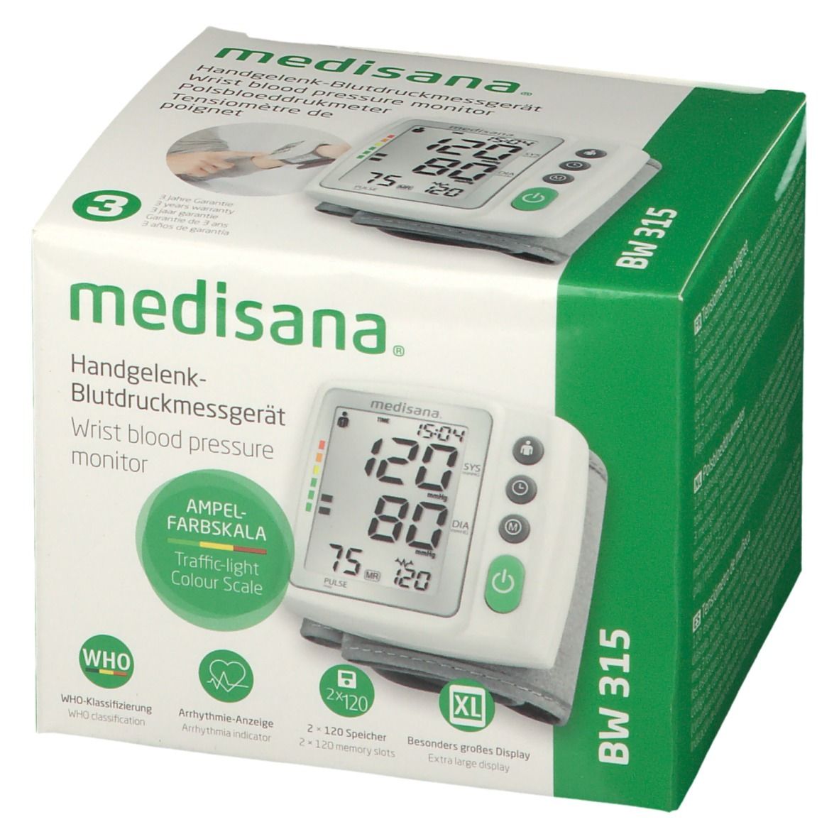 - BW Medisana 315 St APOTHEKE 1 Handgelenk-Blutdruckmessgerät SHOP