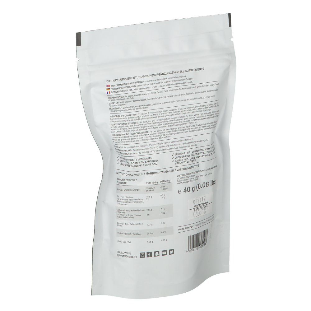 WOMEN'S BEST - Grünkohl Chips - Käse/Zwiebeln