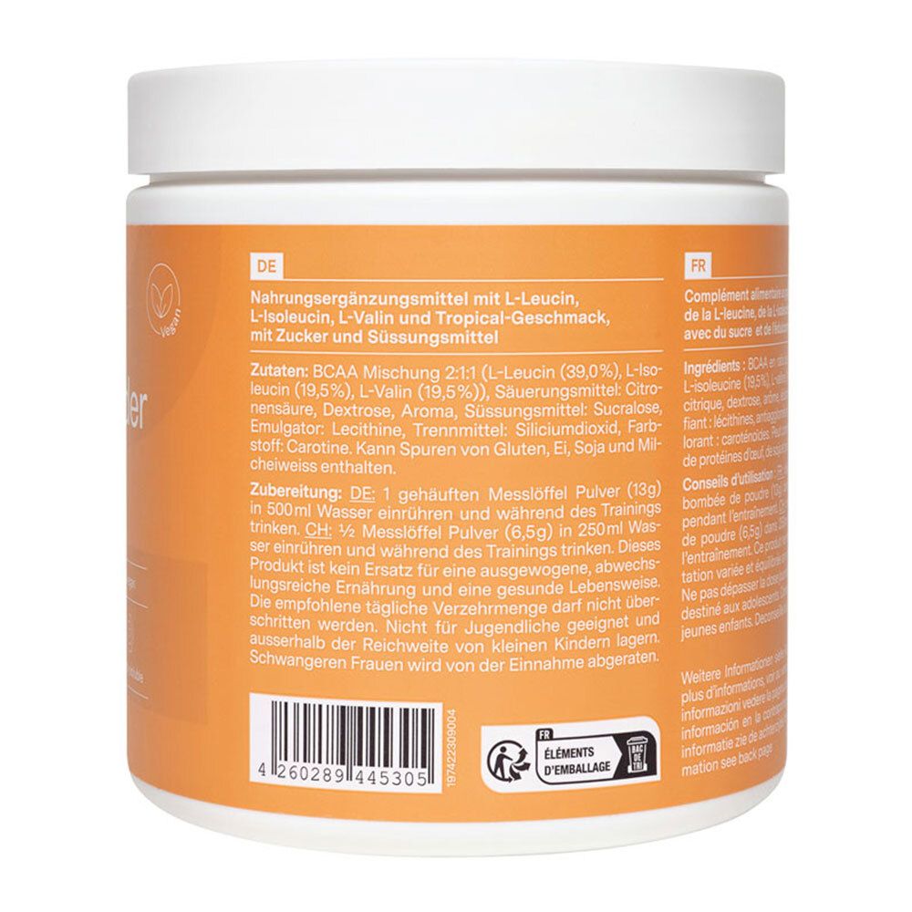 nu3 Bcaa Pulver, Tropical 2x400 g Pulver