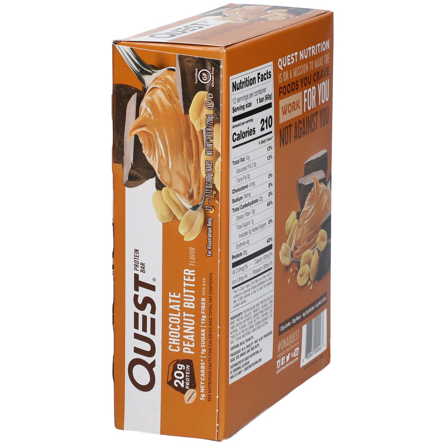 Quest Nutrition Quest Bar SchokoladeErdnussbutter 12x60 g Shop Apotheke