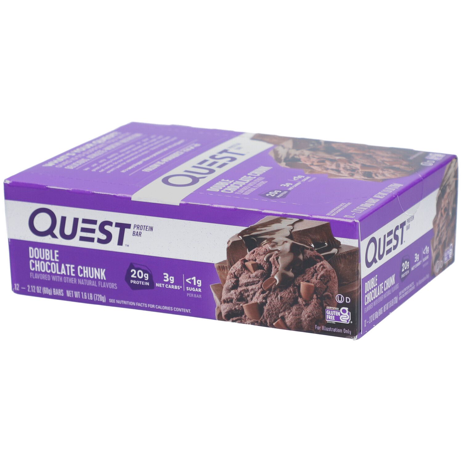 Quest Nutrition Bar, Double Chocolate Chunk 12x60 g Riegel