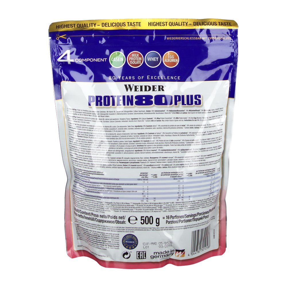 Weider Protein 80 Plus, Erdbeere, Pulver