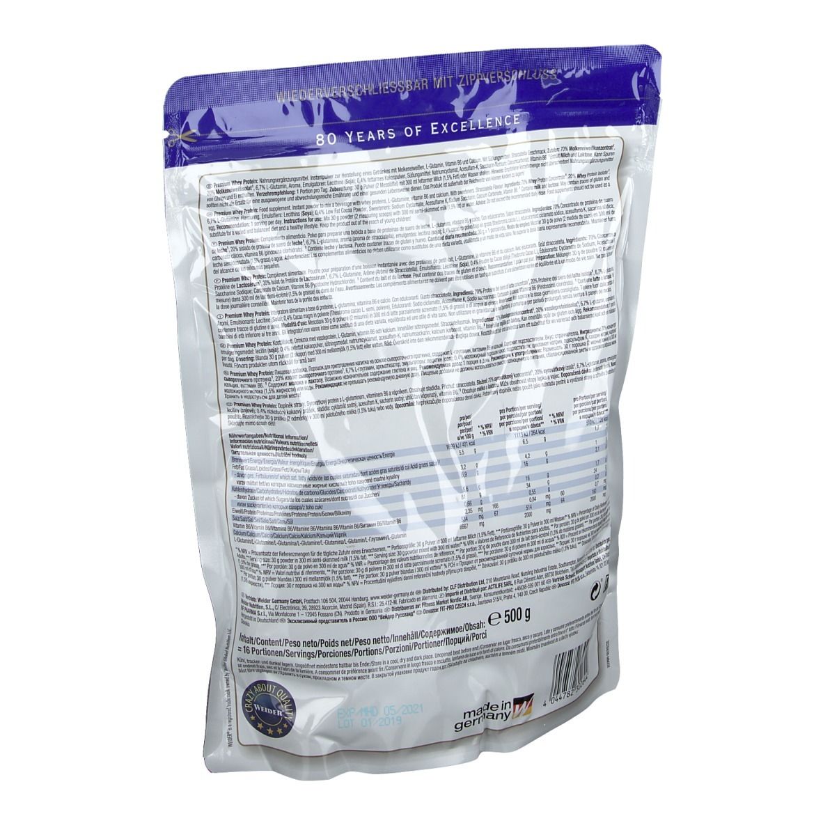 Weider Premium Whey, Stracciatella, Pulver