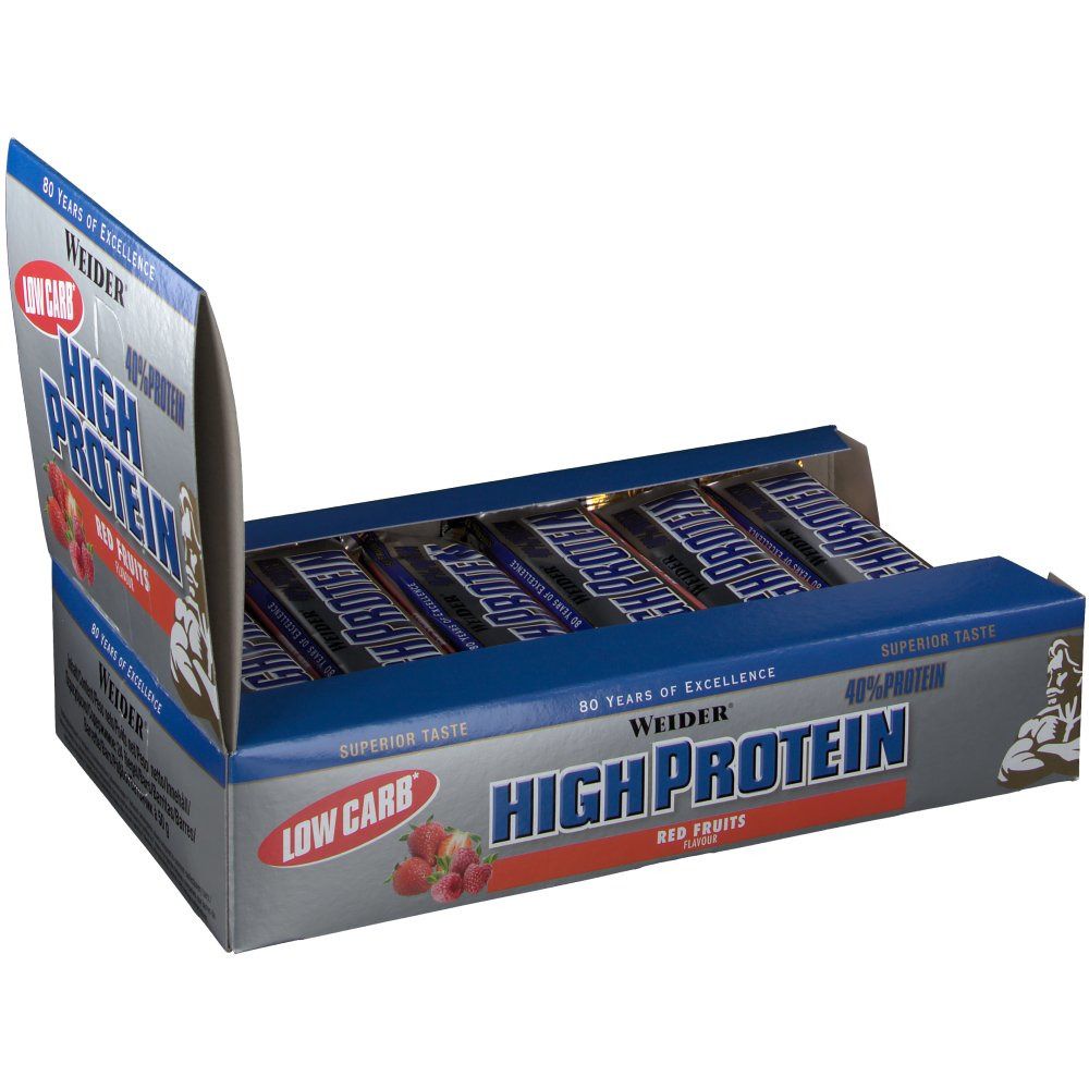 Weider 40 % High Protein Low Carb, Rote Früchte, Riegel