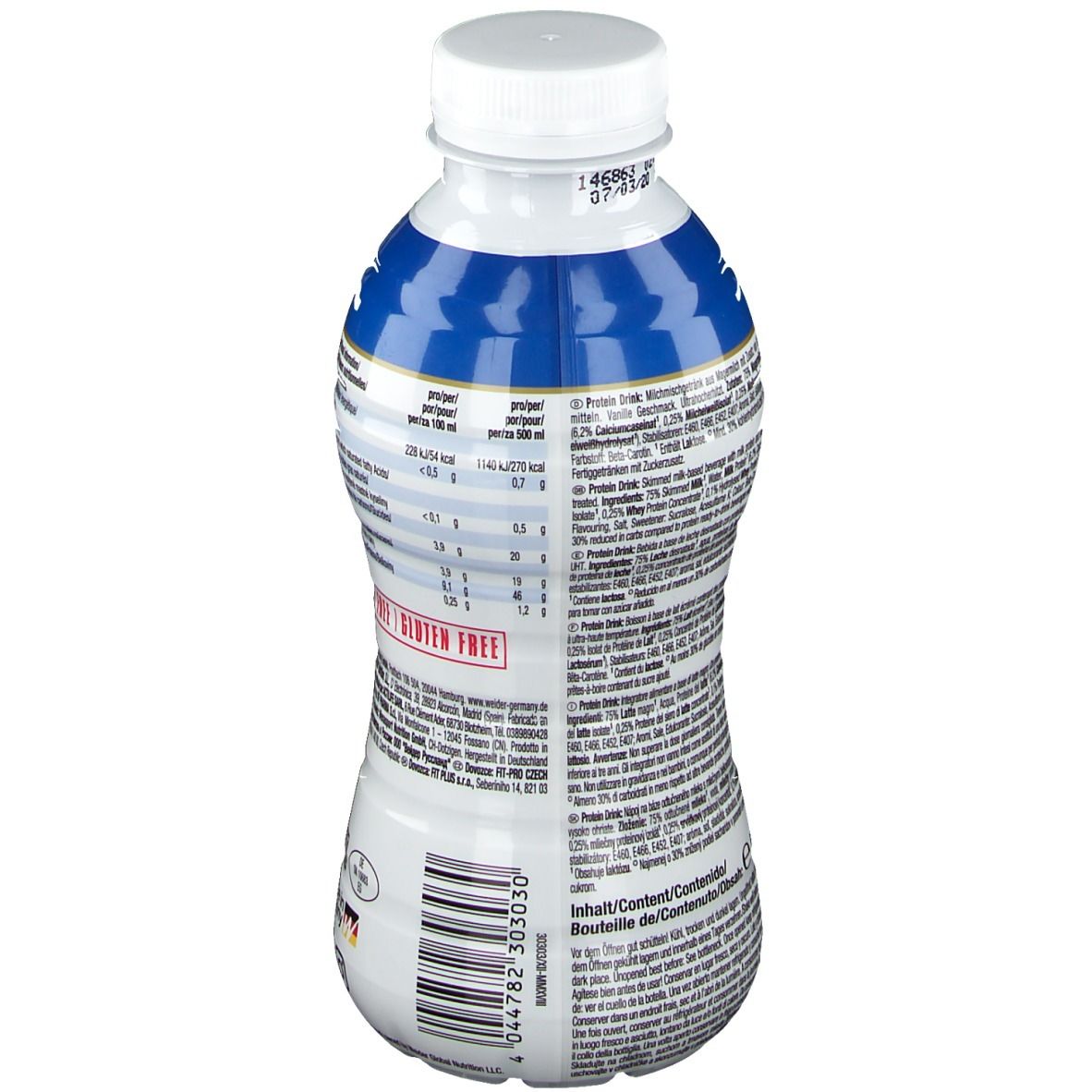 Weider Muscle Low Carb Drink, Vanille