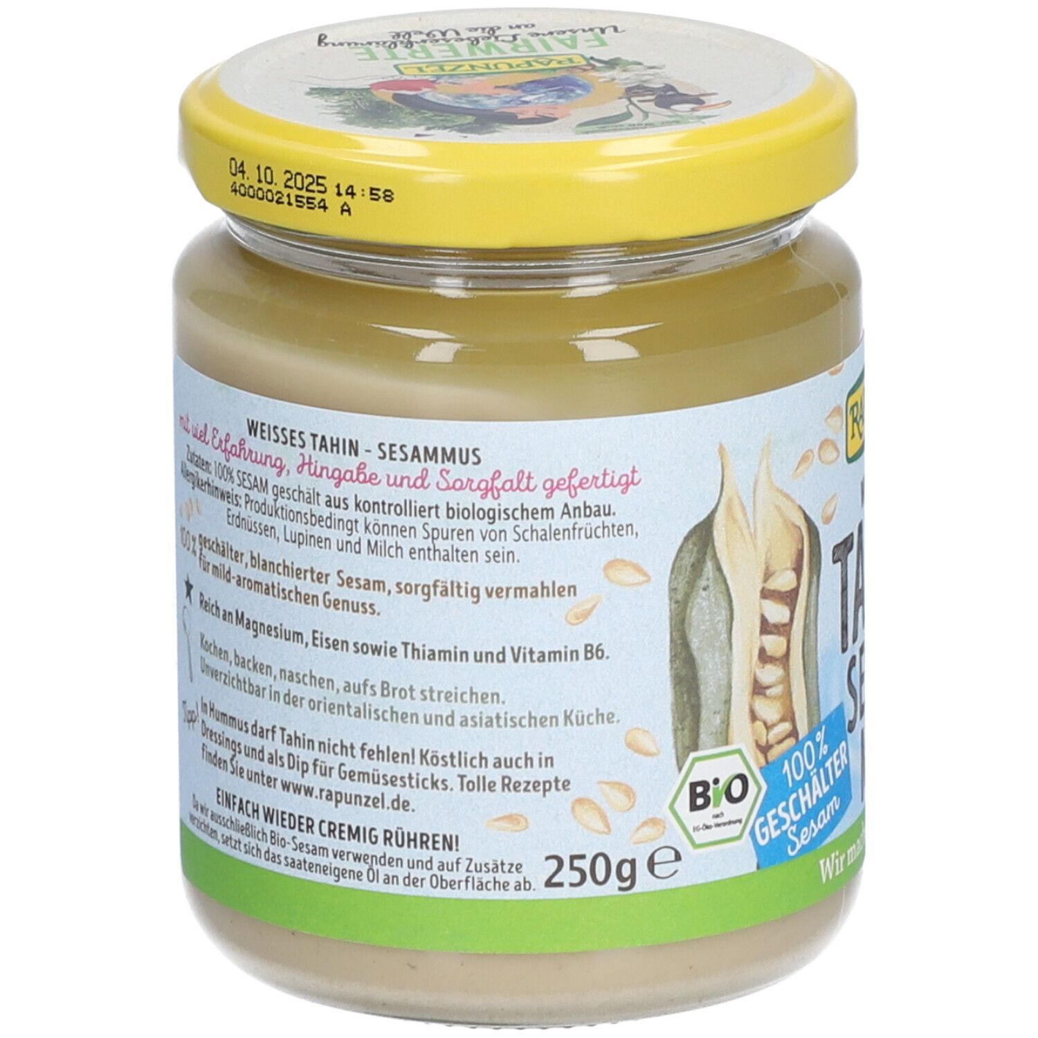 Bio-Product: Tahini (sesame butter) - Rapunzel Naturkost