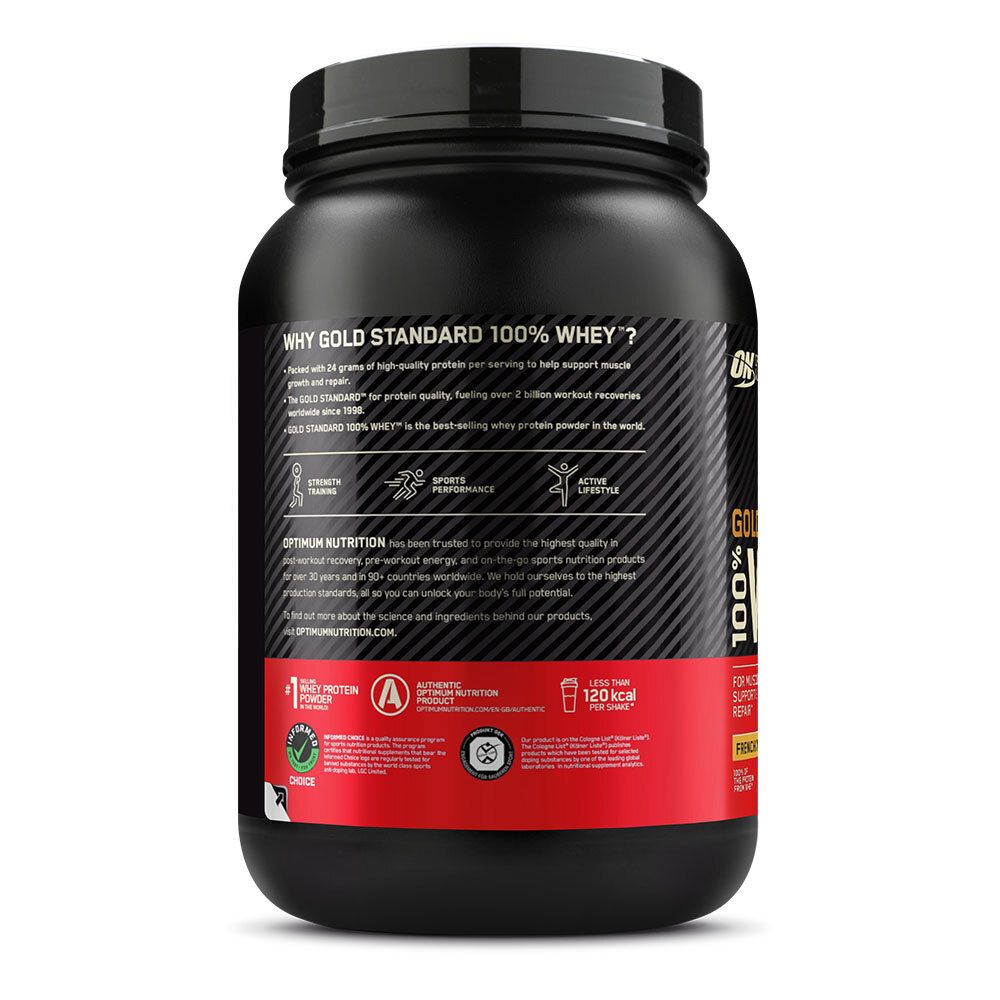 Optimum Nutrition 100 % Whey Gold Standard, French Vanilla Cream, Pulver 900 g