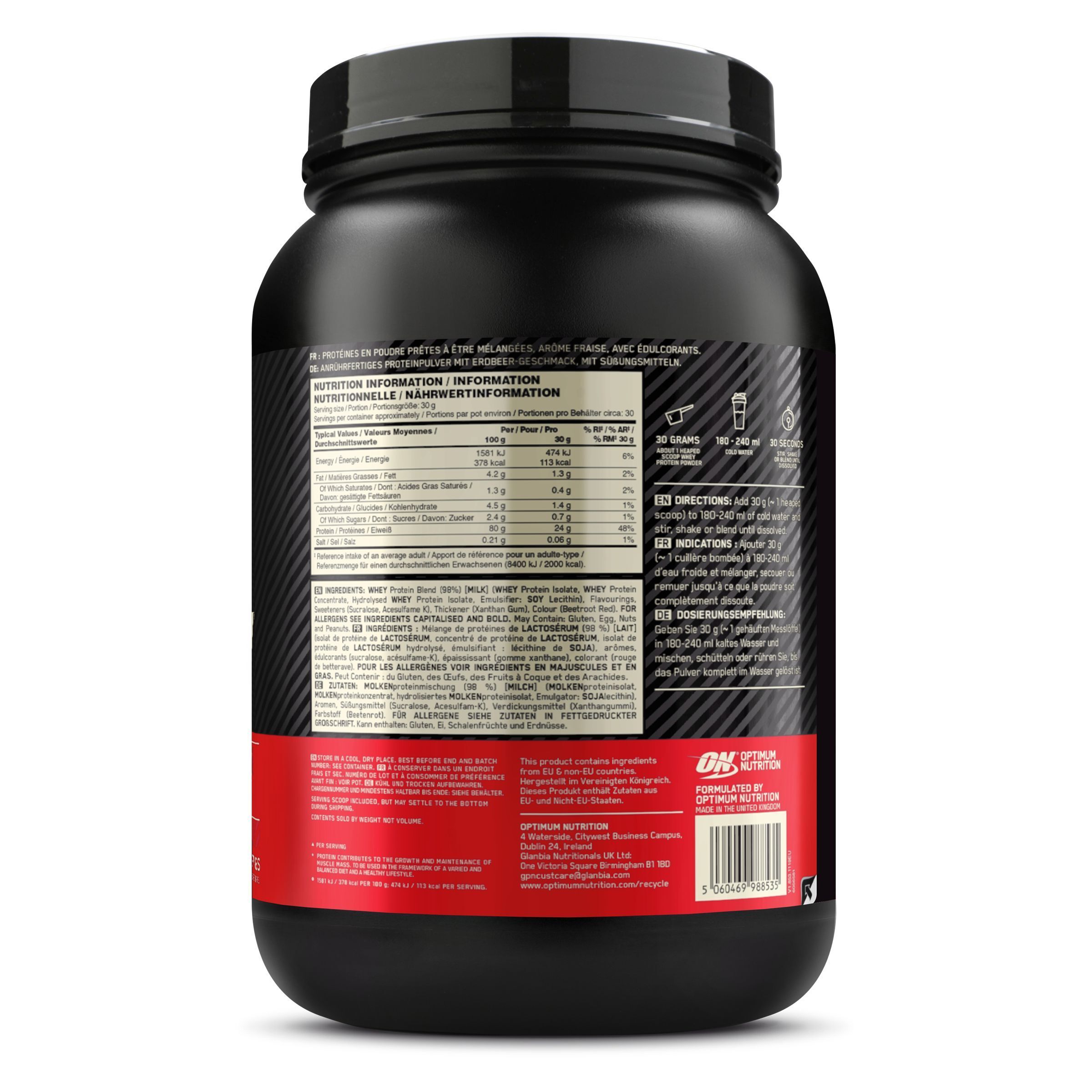 Optimum Nutrition 100% Whey Gold Standard Delicious Strawberry