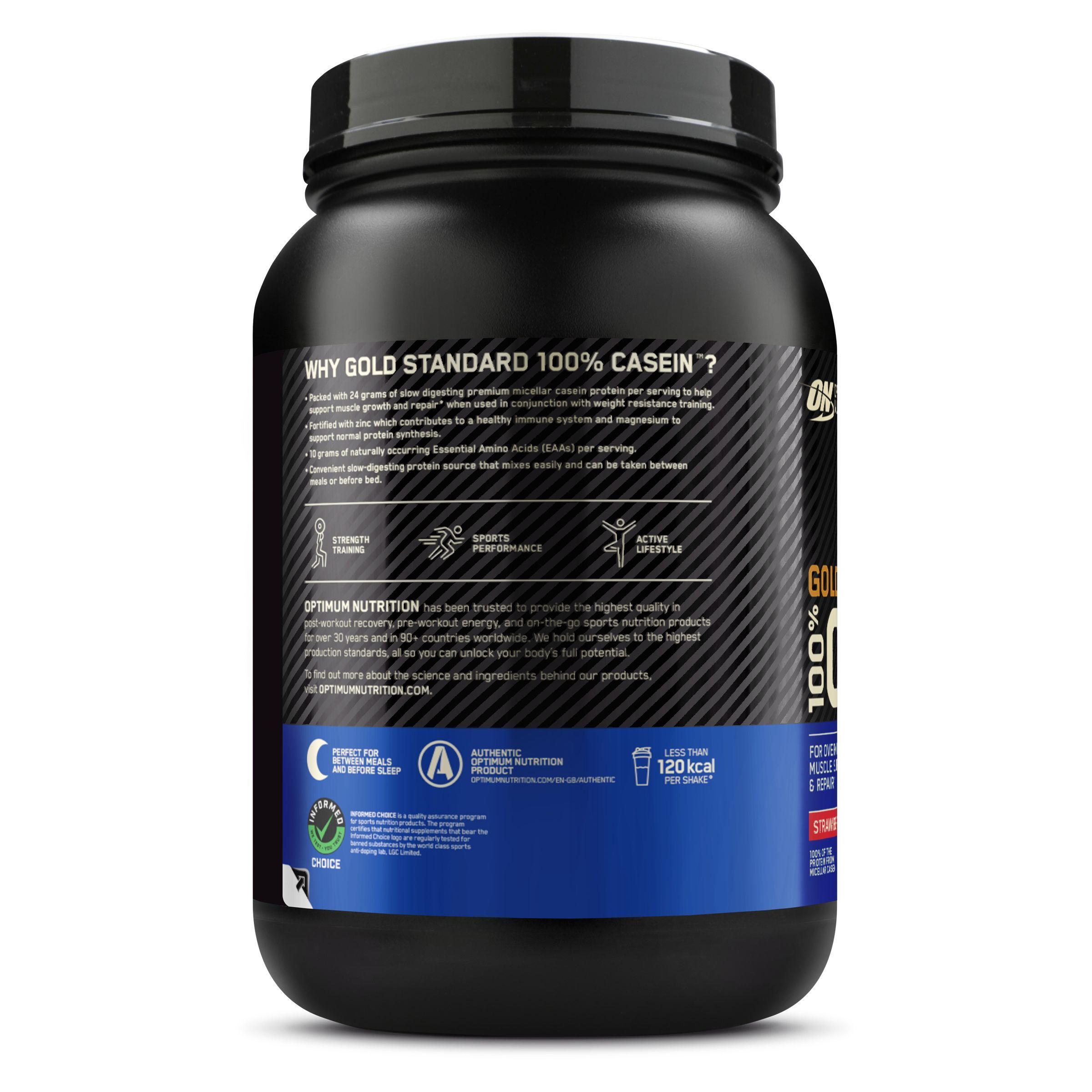 Optimum Nutrition 100 % Casein, Erdbeere, Pulver 924 g