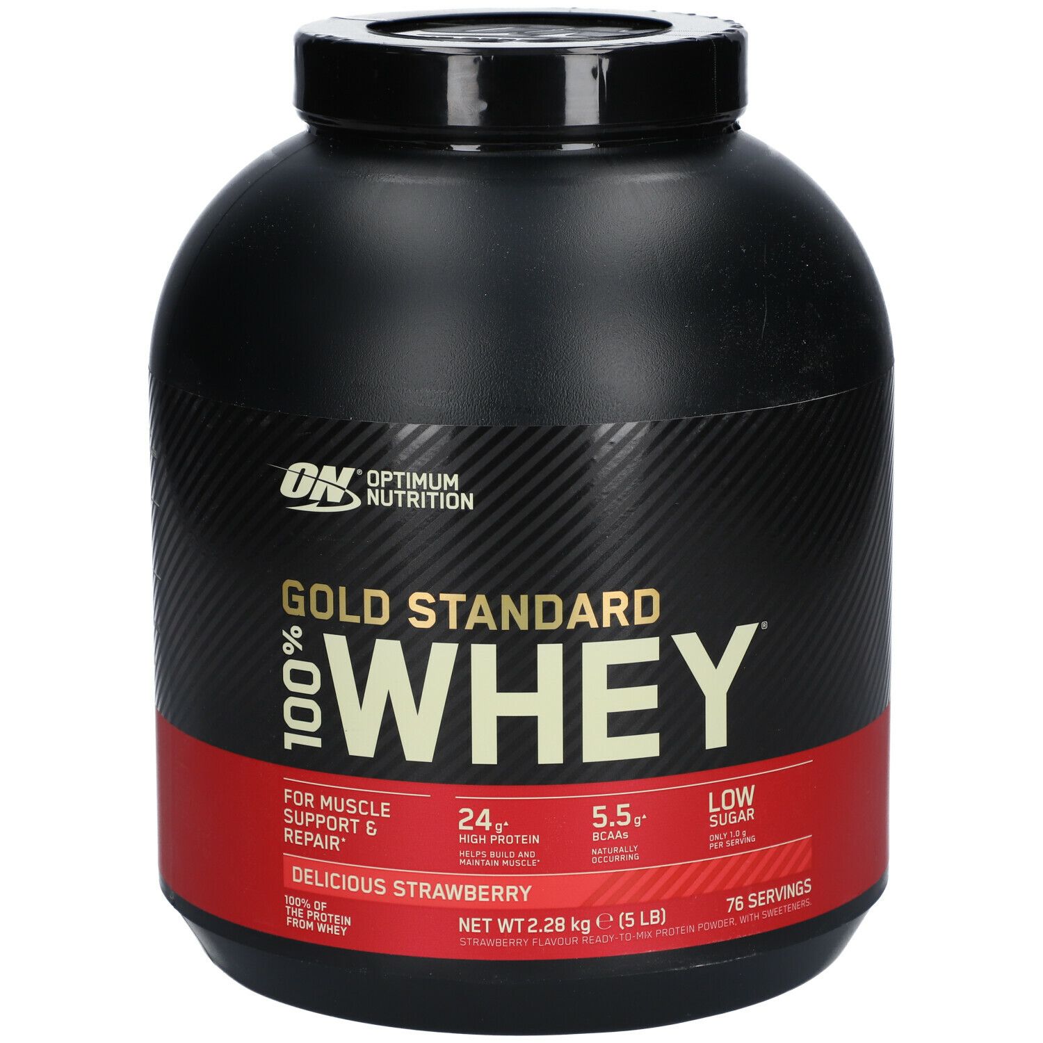 Optimum Nutrition 100 % Whey Gold Standard, Delicious Strawberry