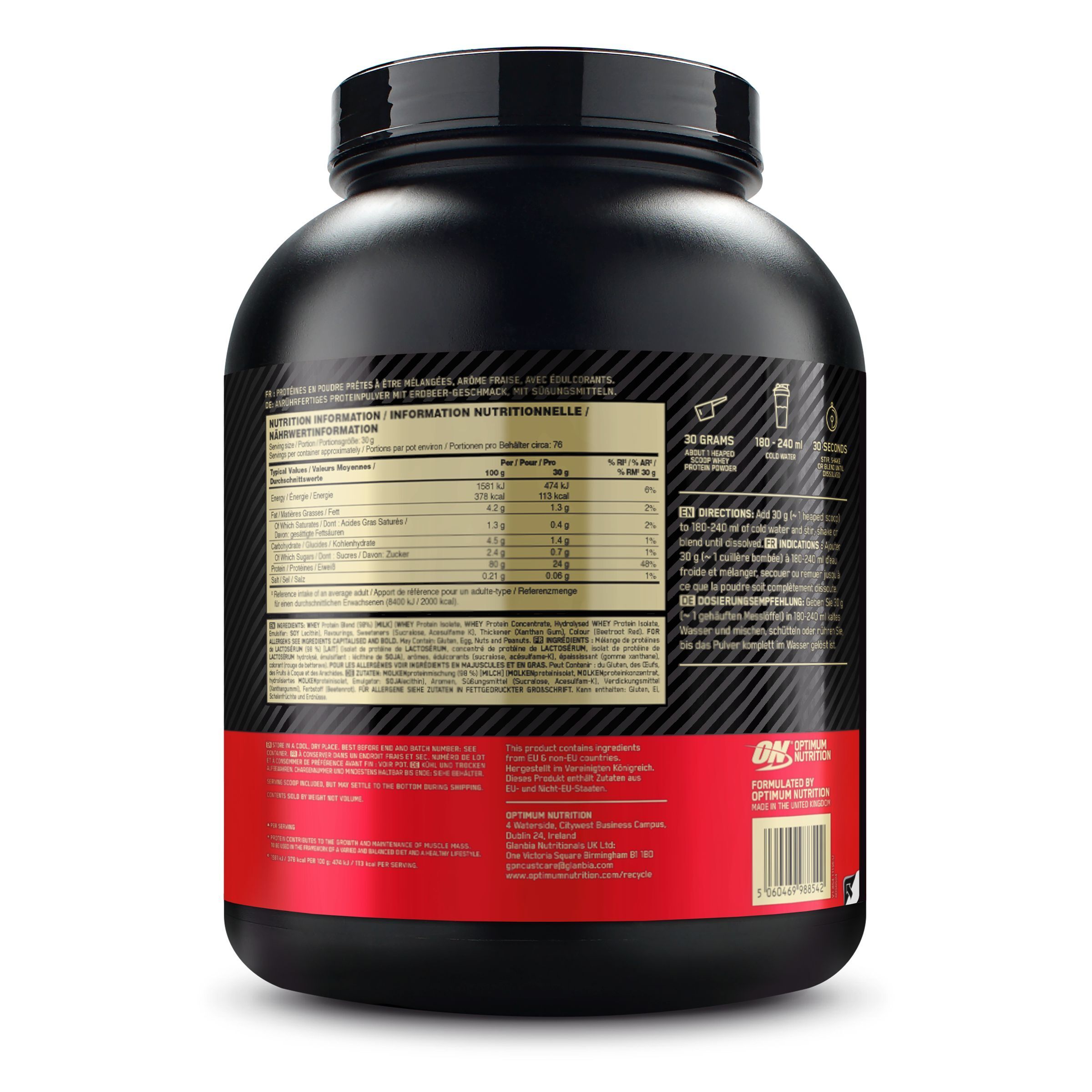 Optimum Nutrition 100% Whey Gold Standard Delicious Strawberry