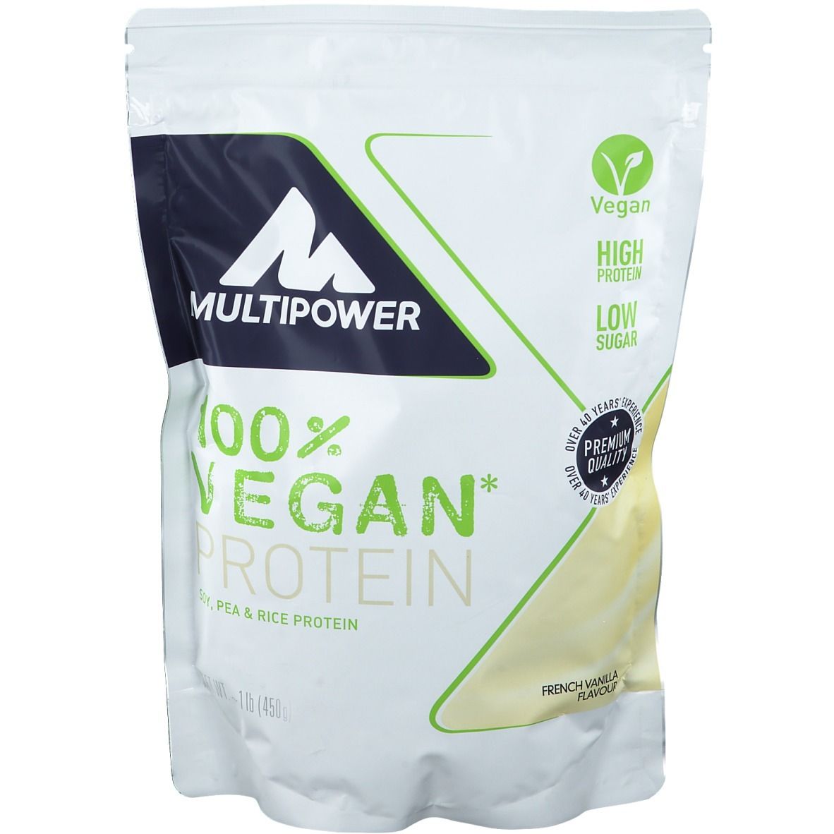 Multipower 100 % Vegan Protein, Vanille, Pulver