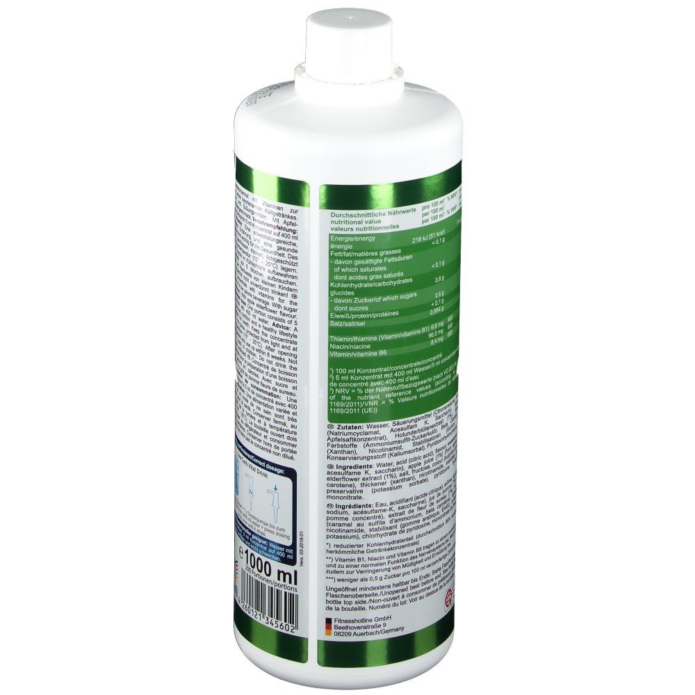 Best Body Nutrition Low Carb Vital Drink, Apfel-Holunderblüte