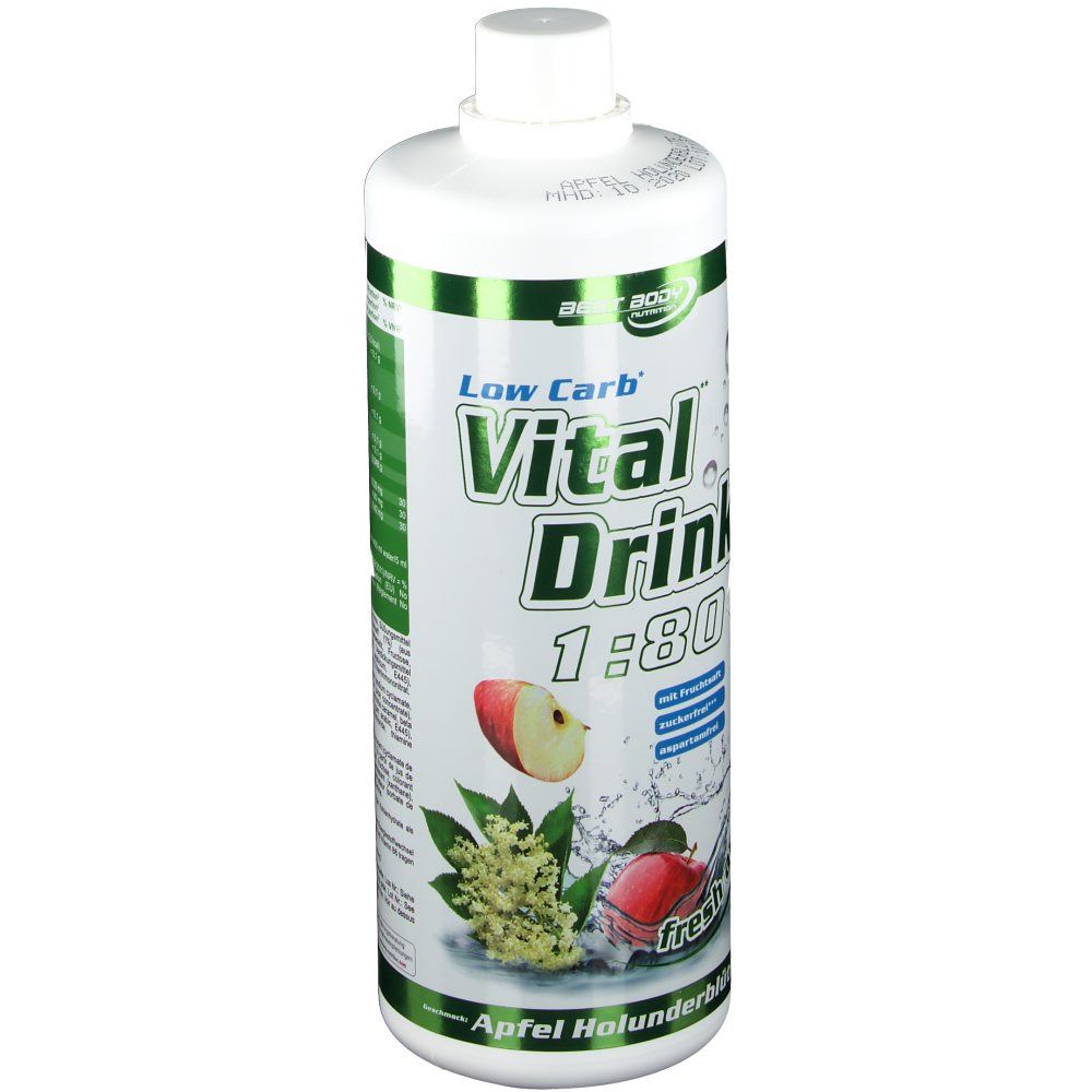 Best Body Nutrition Low Carb Vital Drink, Apfel-Holunderblüte