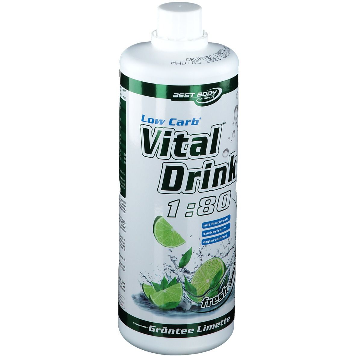 Best Body Nutrition Low Carb Vital Drink, Grüntee-Limette