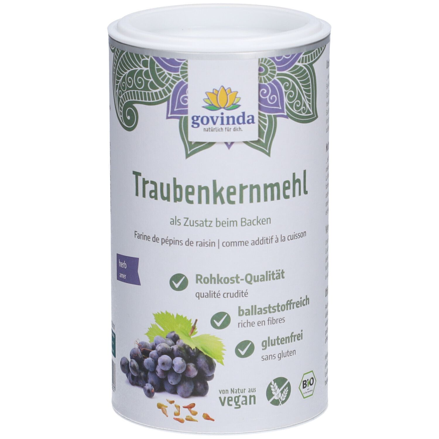 Govinda Bio Traubenkern Mehl 3x200 g Pulver