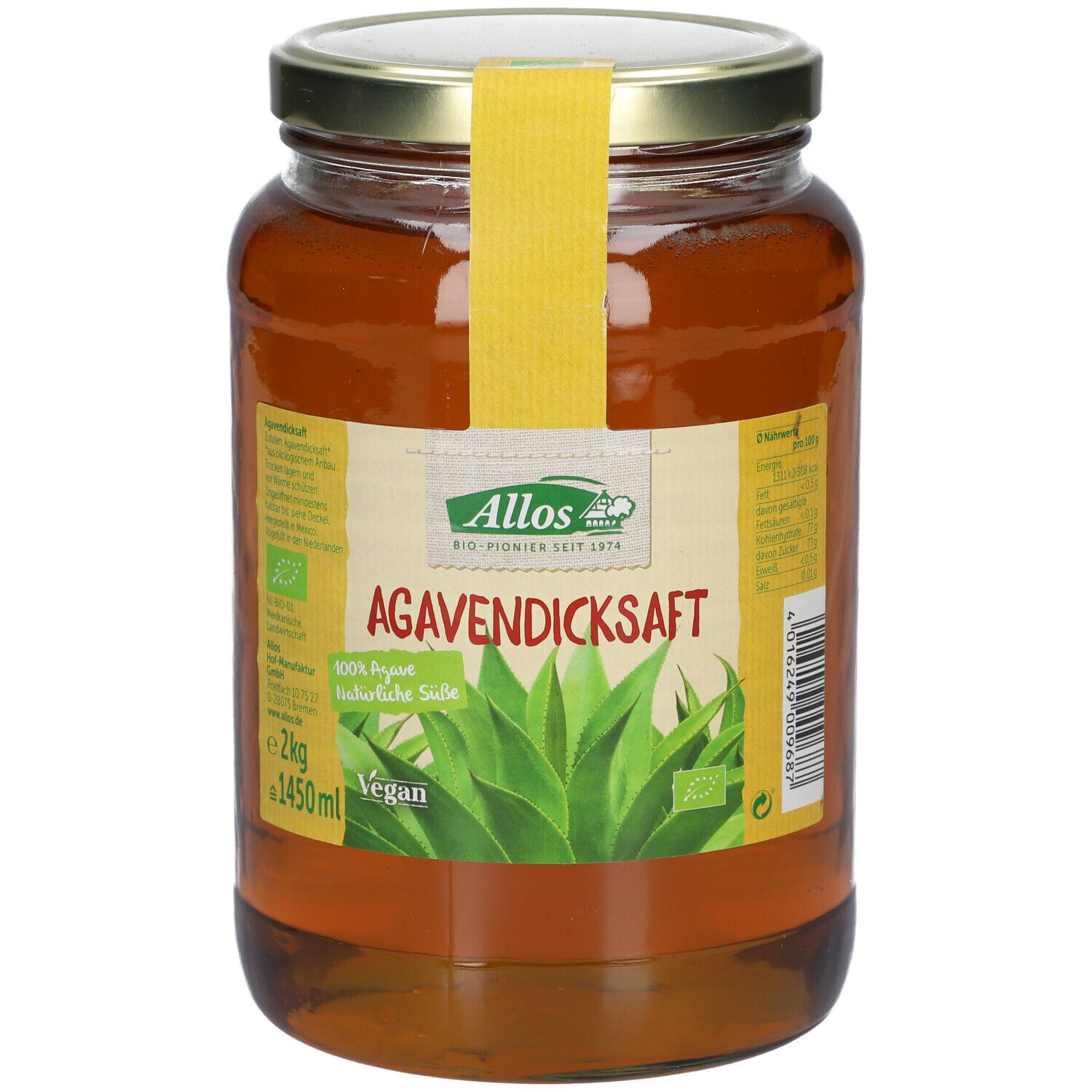 Allos Bio Agavendicksaft 1450 ml Saft