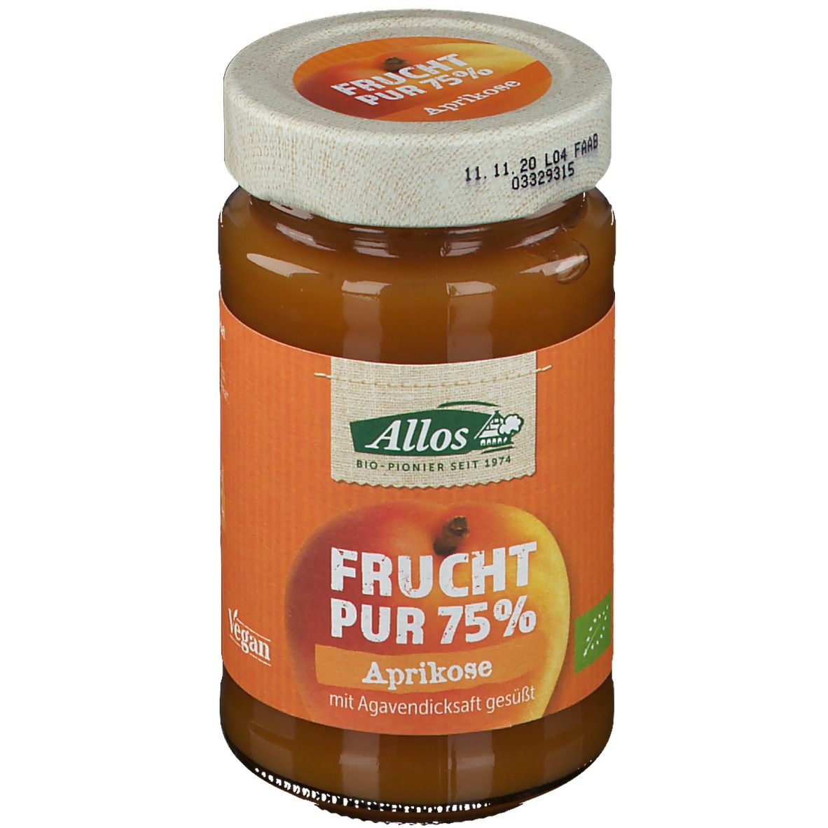 Allos Bio Frucht Pur 75 % Aprikose