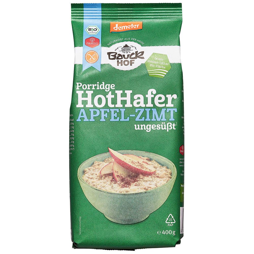 demeter Bauckhof HotHafer APFEL-ZIMT 400 g - Shop Apotheke