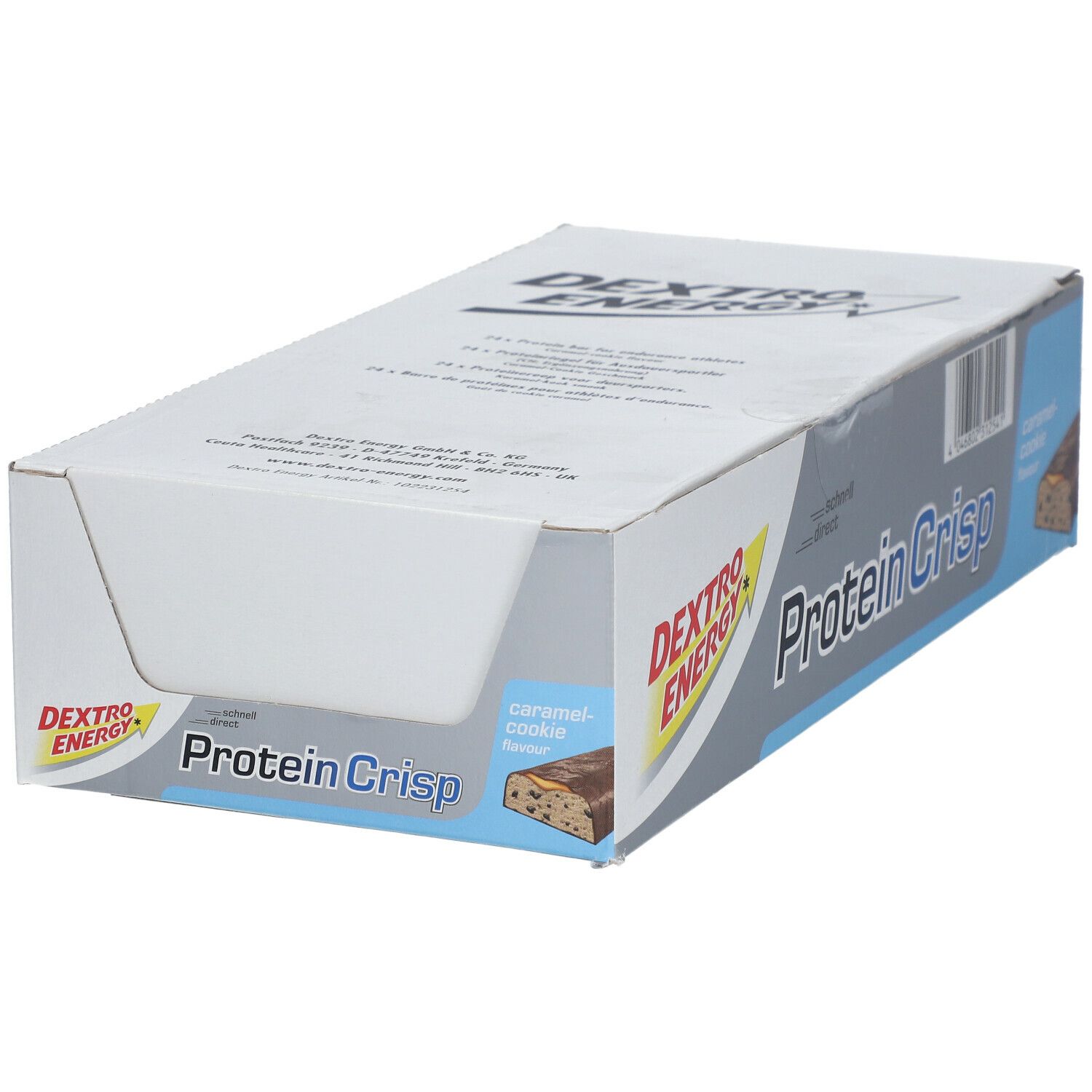 Dextro Energy Protein Crisp, Karamell-Cookie 24x50 g Riegel