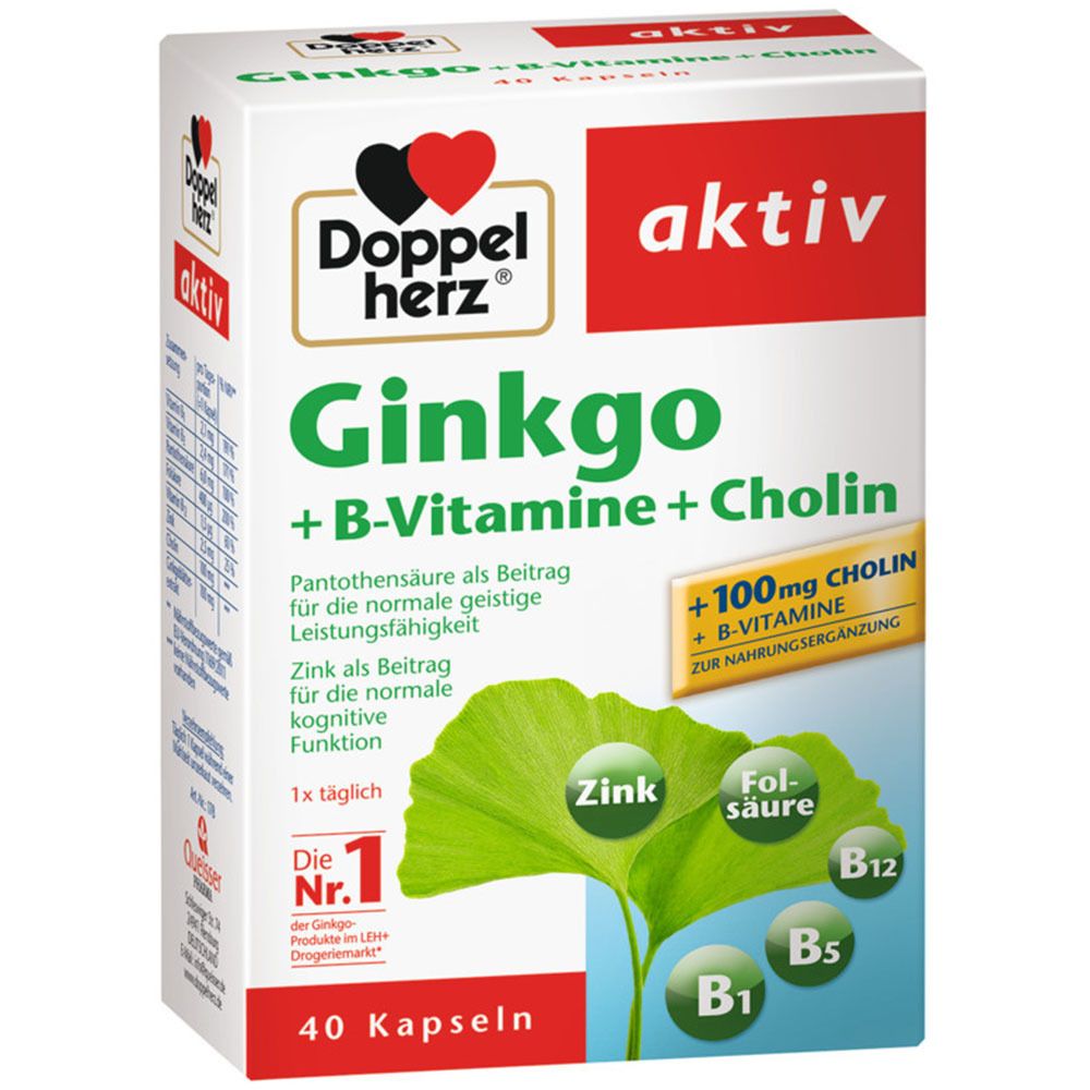 Doppelherz ® aktiv Ginkgo + B-Vitamine + Cholin