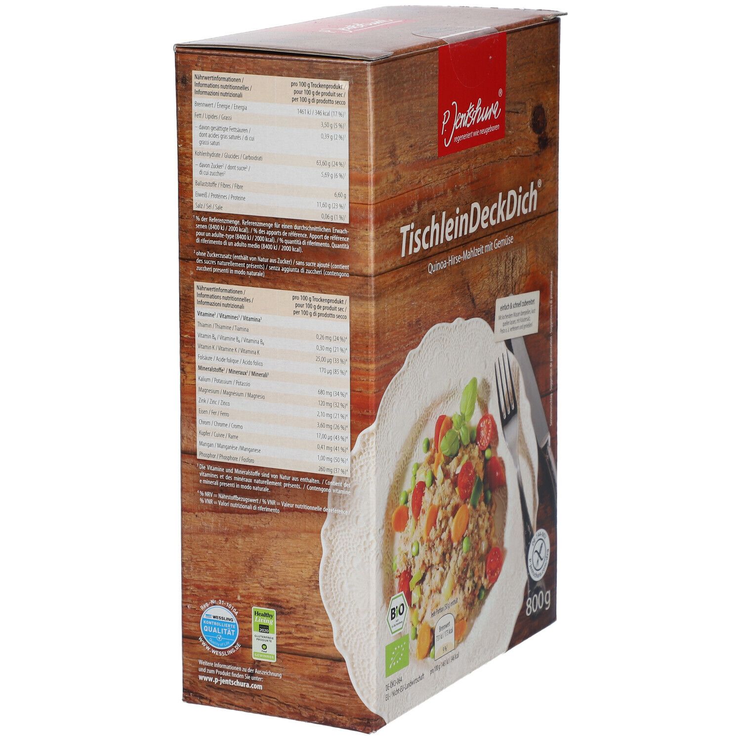 P. Jentschura Bio TischleinDeckDich, Quinoa-Hirse 800 g