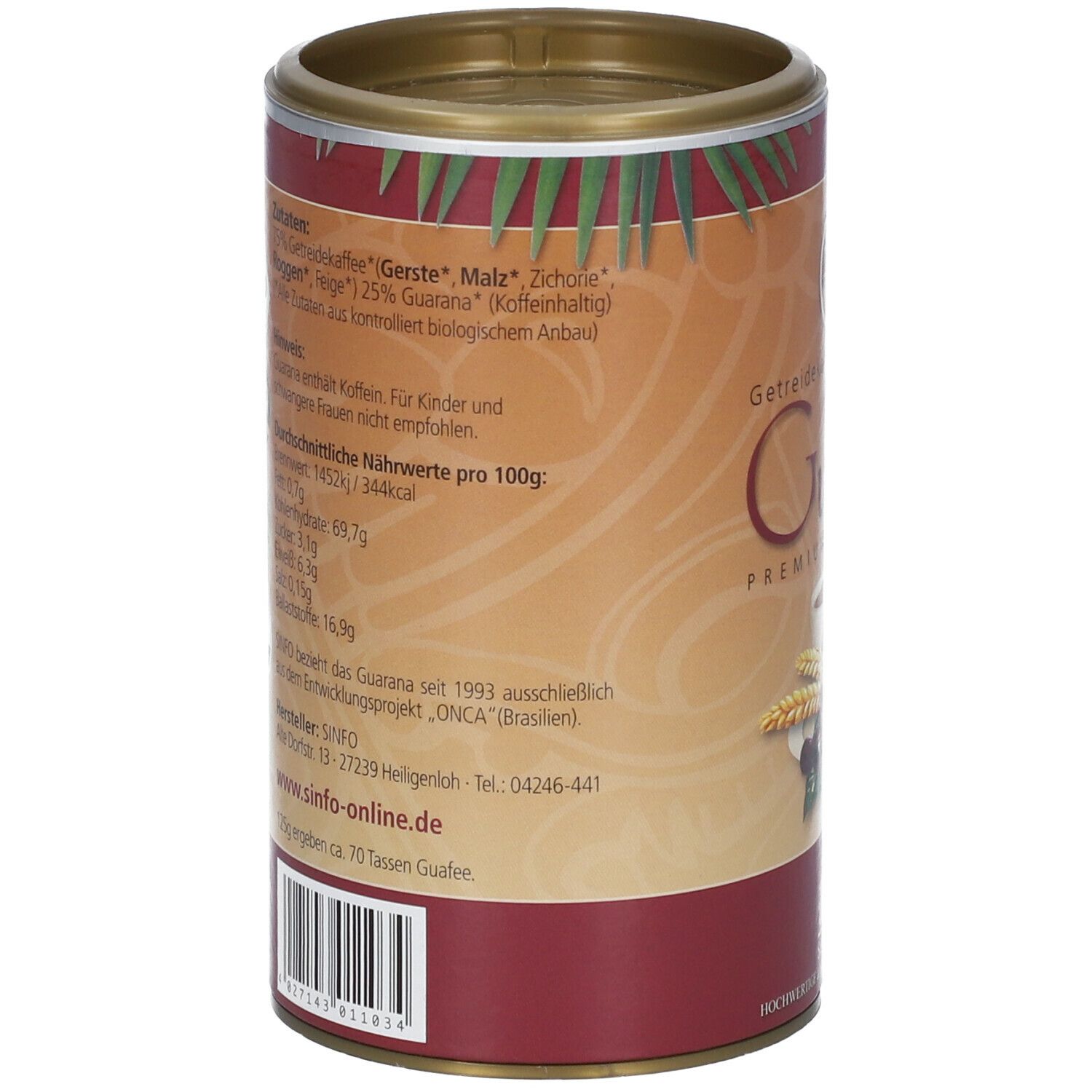 Sinfo Bio Guafee 125 g Pulver