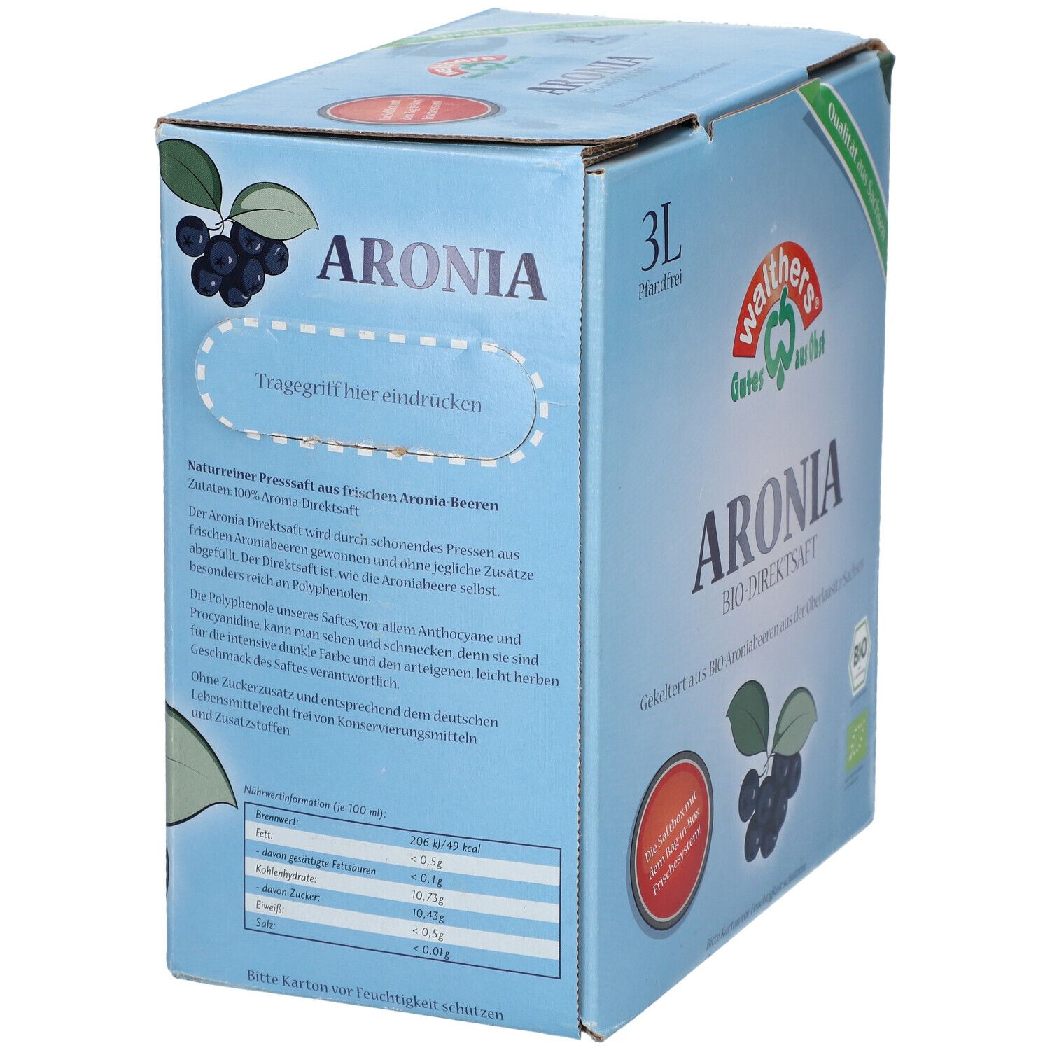 Walther's Sachsen Aronia Bio-Direktsaft 3000 ml Saft