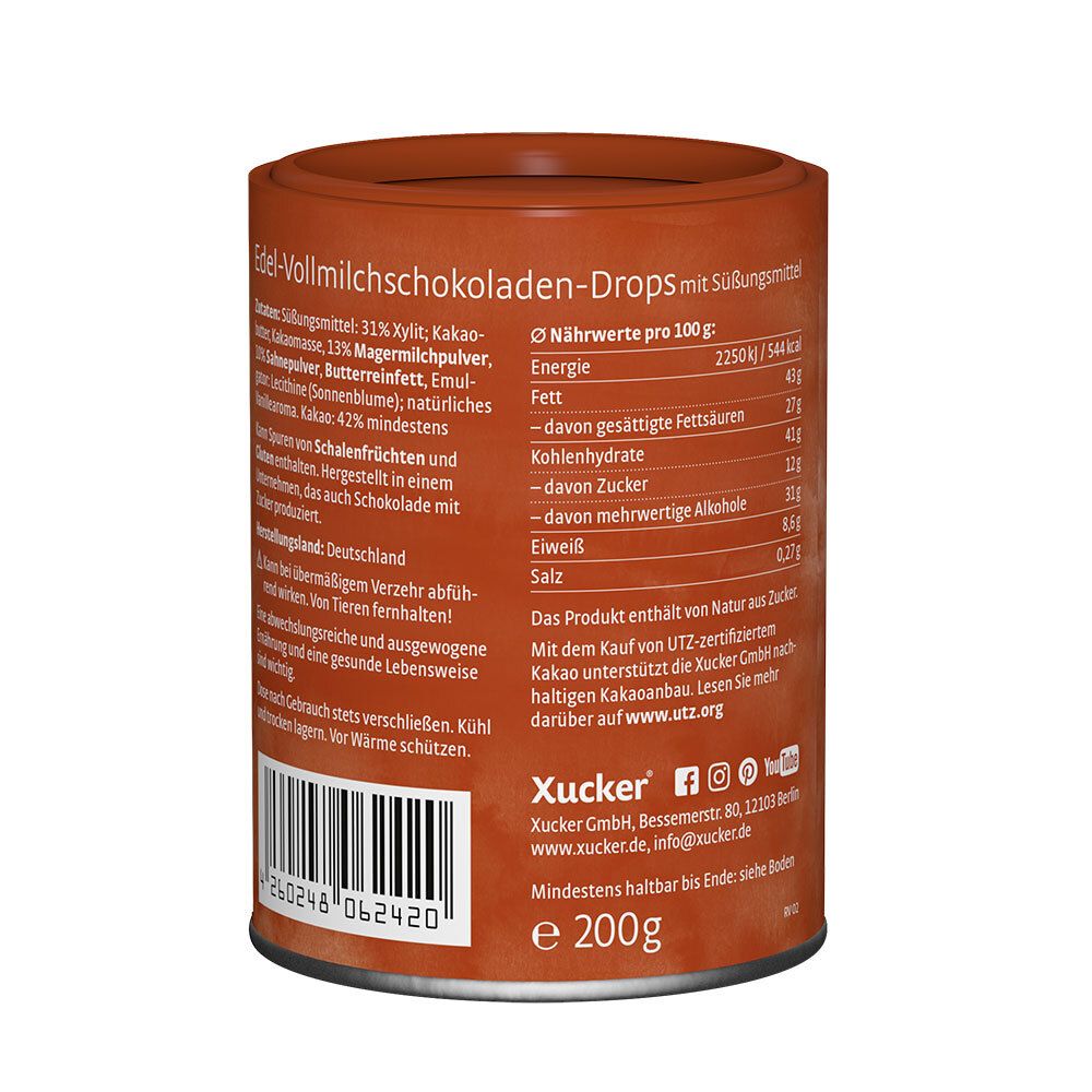 Xucker® Schoko Drops VOLLMILCH